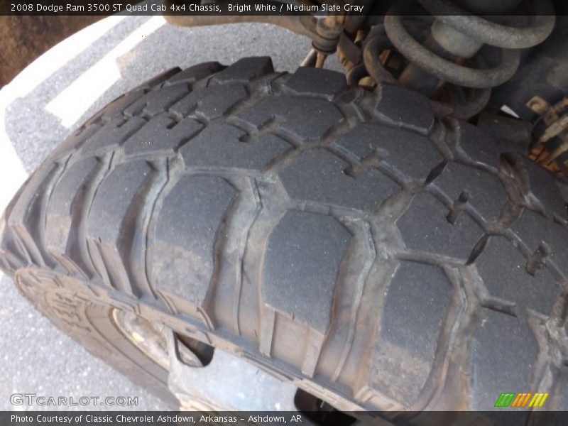 Bright White / Medium Slate Gray 2008 Dodge Ram 3500 ST Quad Cab 4x4 Chassis