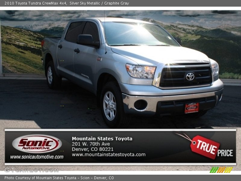 Silver Sky Metallic / Graphite Gray 2010 Toyota Tundra CrewMax 4x4