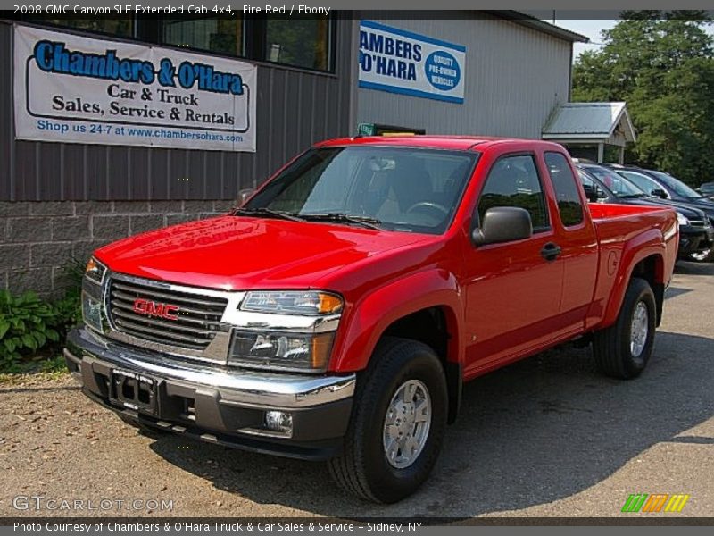 Fire Red / Ebony 2008 GMC Canyon SLE Extended Cab 4x4