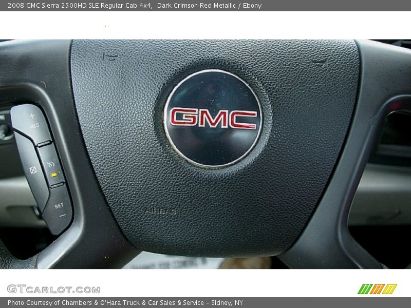 Dark Crimson Red Metallic / Ebony 2008 GMC Sierra 2500HD SLE Regular Cab 4x4