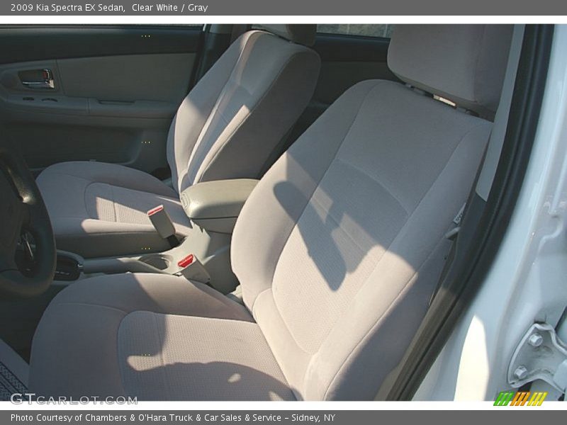 Clear White / Gray 2009 Kia Spectra EX Sedan