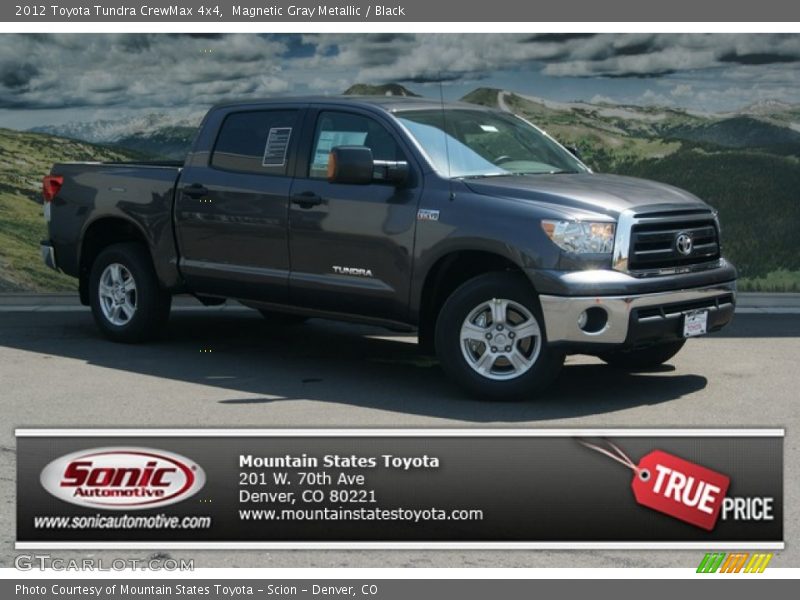 Magnetic Gray Metallic / Black 2012 Toyota Tundra CrewMax 4x4