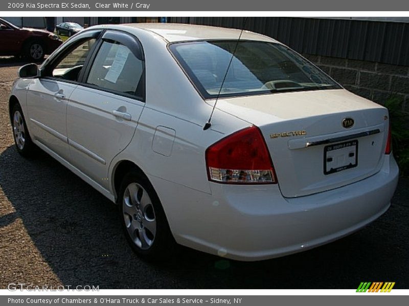 Clear White / Gray 2009 Kia Spectra EX Sedan