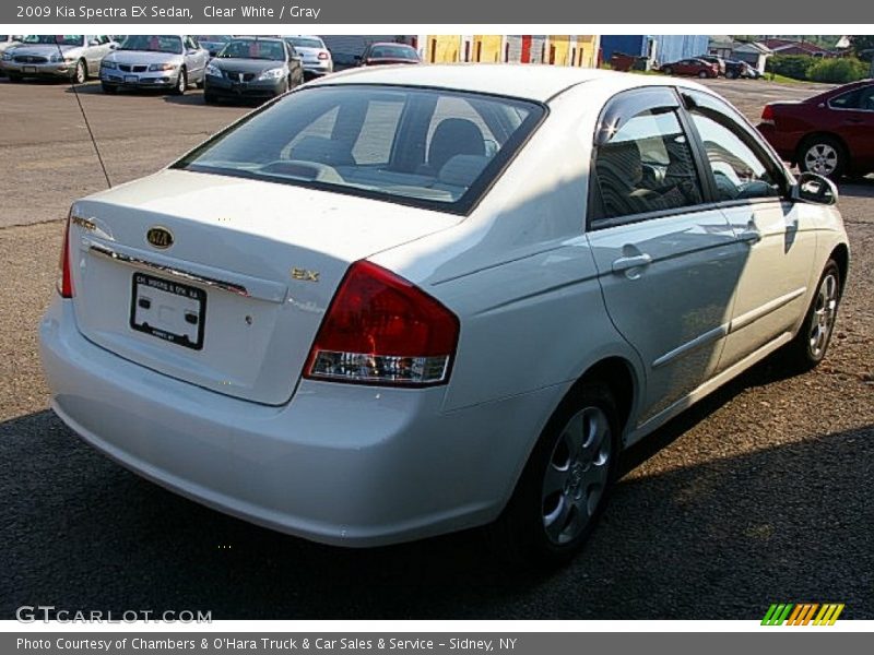 Clear White / Gray 2009 Kia Spectra EX Sedan