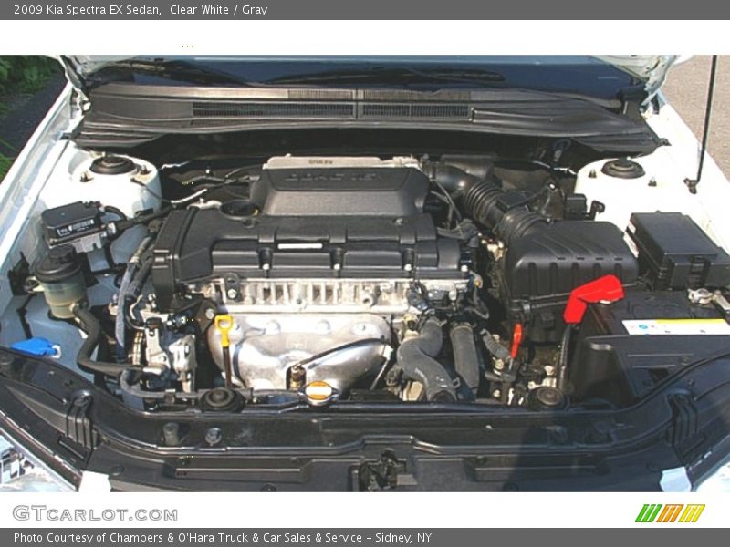Clear White / Gray 2009 Kia Spectra EX Sedan