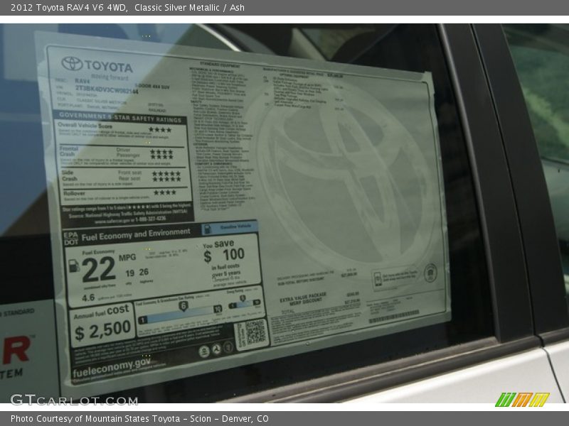 Classic Silver Metallic / Ash 2012 Toyota RAV4 V6 4WD
