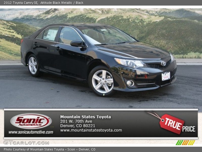 Attitude Black Metallic / Black 2012 Toyota Camry SE