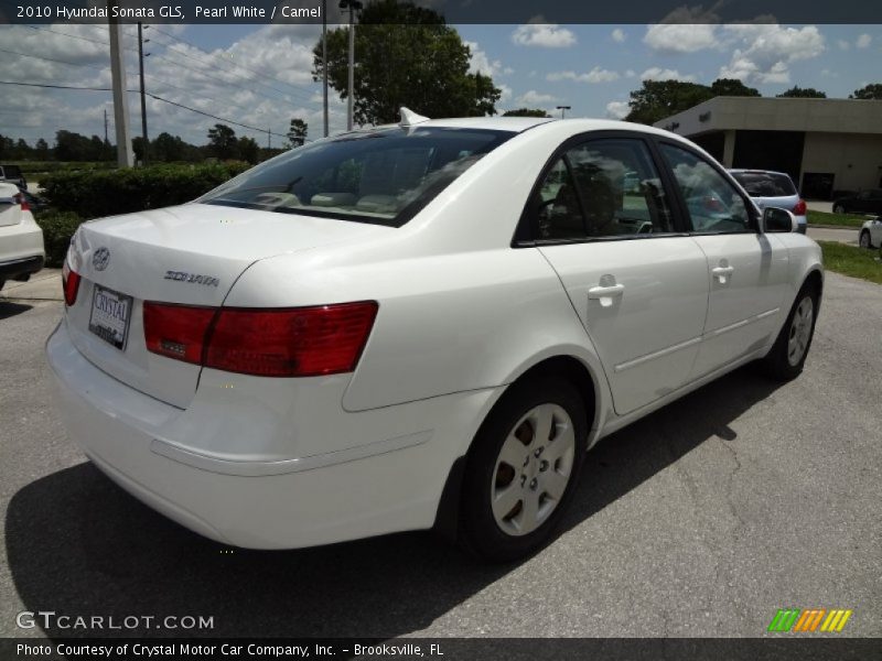 Pearl White / Camel 2010 Hyundai Sonata GLS