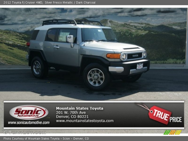 Silver Fresco Metallic / Dark Charcoal 2012 Toyota FJ Cruiser 4WD