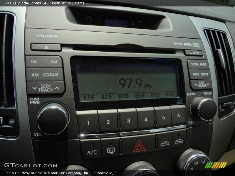 Pearl White / Camel 2010 Hyundai Sonata GLS