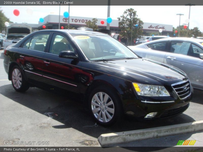Ebony Black / Camel 2009 Hyundai Sonata SE