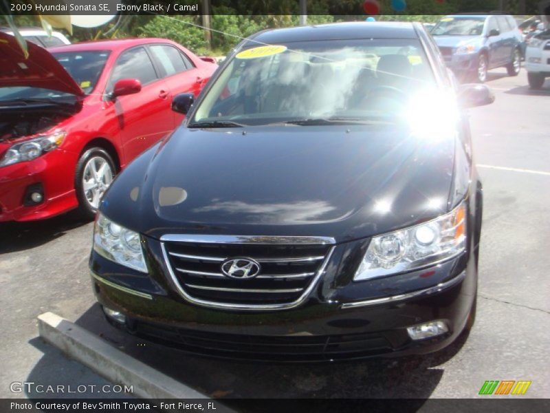 Ebony Black / Camel 2009 Hyundai Sonata SE
