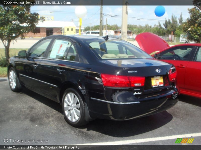 Ebony Black / Camel 2009 Hyundai Sonata SE