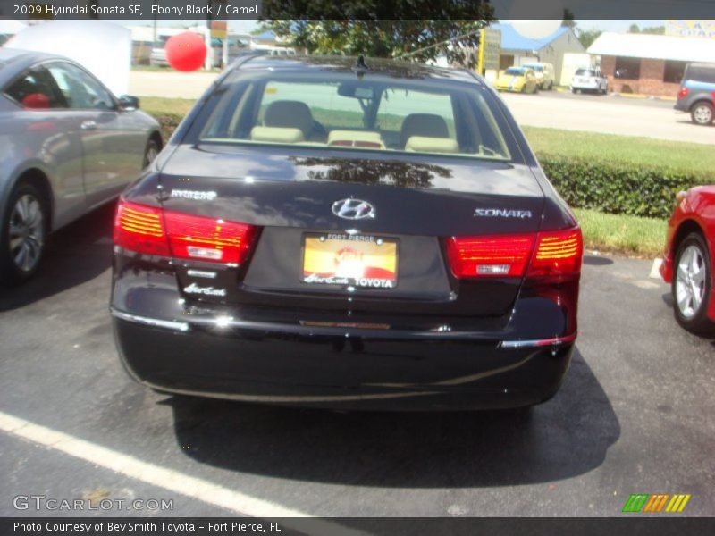 Ebony Black / Camel 2009 Hyundai Sonata SE