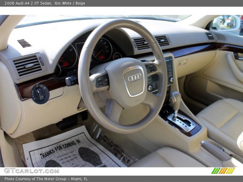 Ibis White / Beige 2008 Audi A4 2.0T Sedan