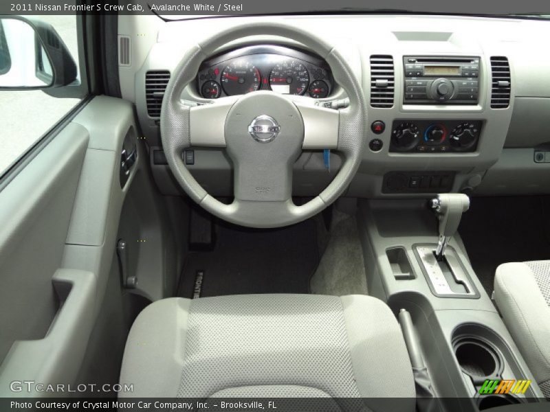Avalanche White / Steel 2011 Nissan Frontier S Crew Cab