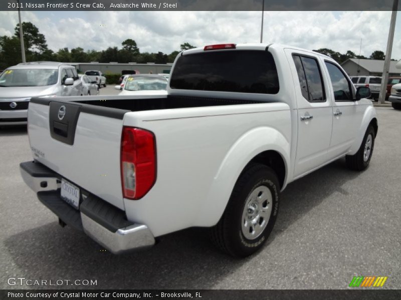 Avalanche White / Steel 2011 Nissan Frontier S Crew Cab