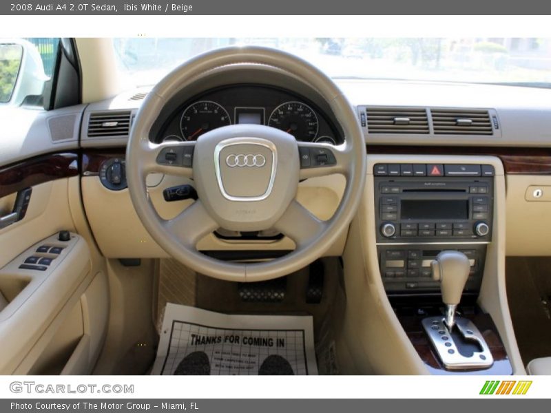 Ibis White / Beige 2008 Audi A4 2.0T Sedan