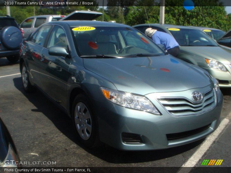 Aloe Green Metallic / Bisque 2010 Toyota Camry LE
