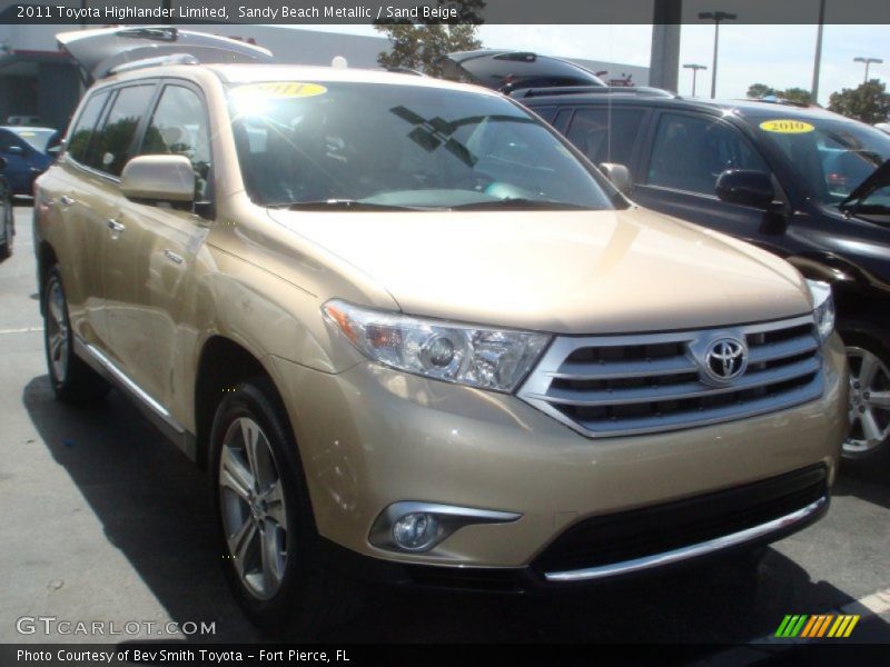 Sandy Beach Metallic / Sand Beige 2011 Toyota Highlander Limited