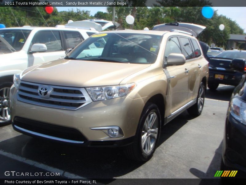 Sandy Beach Metallic / Sand Beige 2011 Toyota Highlander Limited