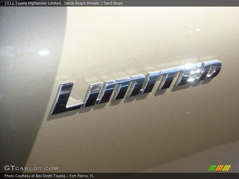 Sandy Beach Metallic / Sand Beige 2011 Toyota Highlander Limited