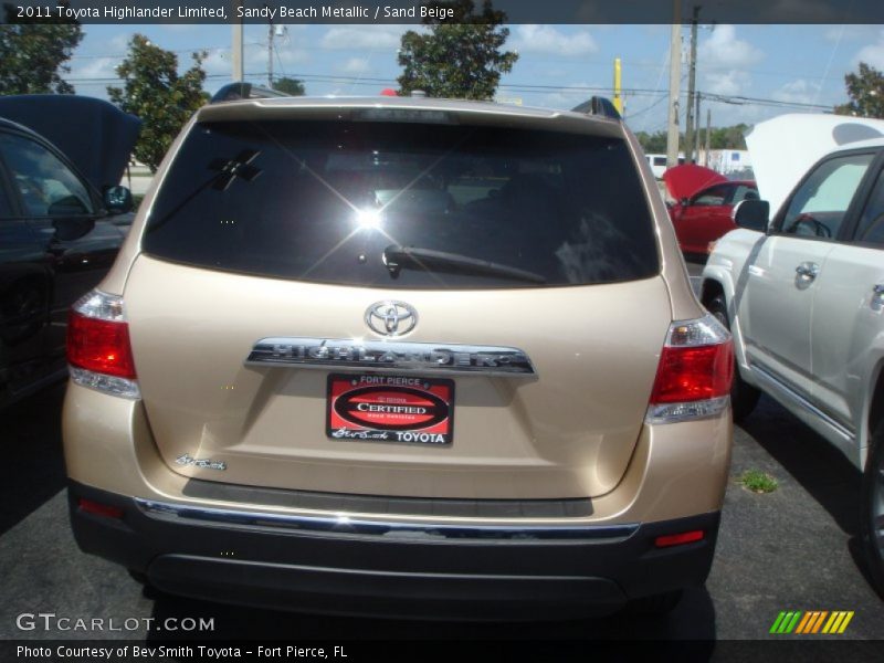 Sandy Beach Metallic / Sand Beige 2011 Toyota Highlander Limited