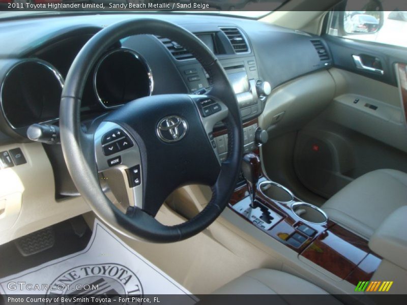 Sandy Beach Metallic / Sand Beige 2011 Toyota Highlander Limited