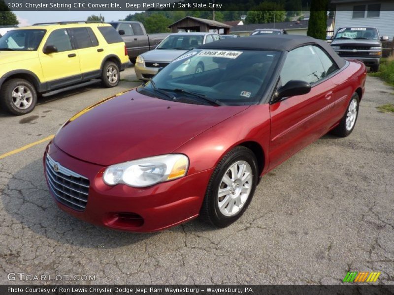 Deep Red Pearl / Dark Slate Gray 2005 Chrysler Sebring GTC Convertible