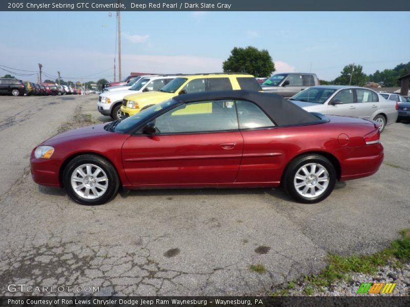 Deep Red Pearl / Dark Slate Gray 2005 Chrysler Sebring GTC Convertible