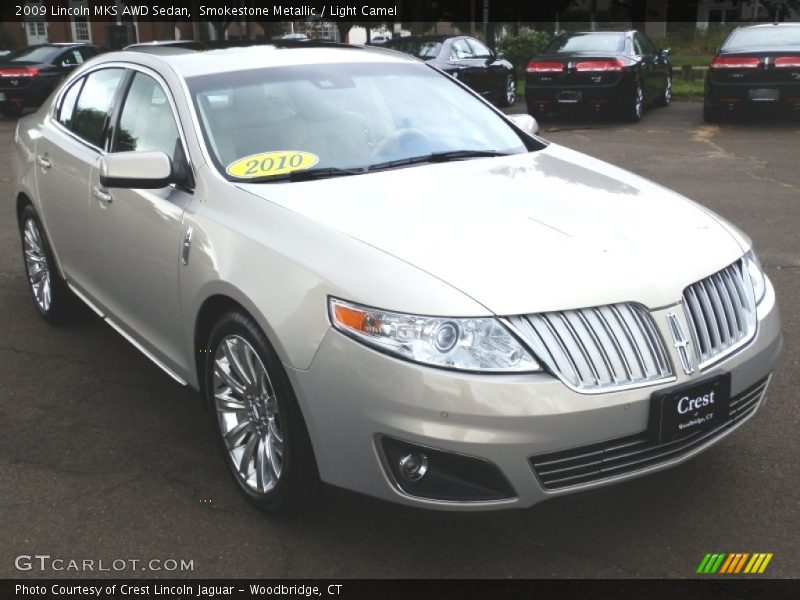 Smokestone Metallic / Light Camel 2009 Lincoln MKS AWD Sedan