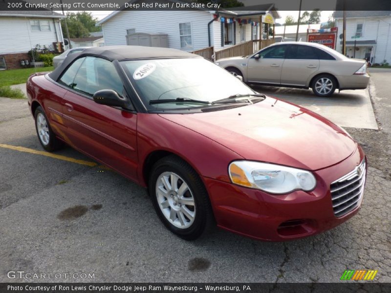Deep Red Pearl / Dark Slate Gray 2005 Chrysler Sebring GTC Convertible