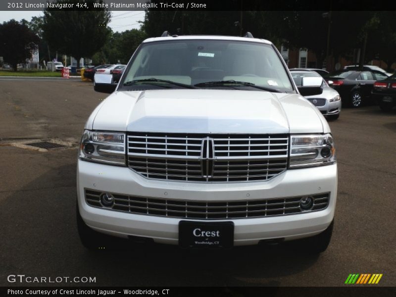 White Platinum Metallic Tri-Coat / Stone 2012 Lincoln Navigator 4x4