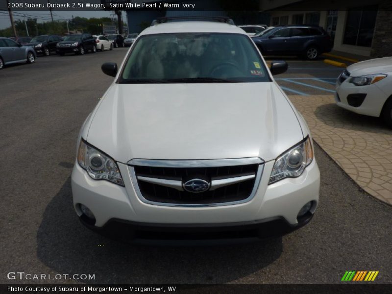 Satin White Pearl / Warm Ivory 2008 Subaru Outback 2.5i Wagon