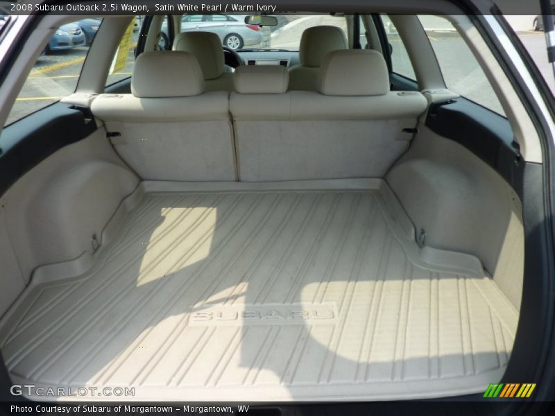 Satin White Pearl / Warm Ivory 2008 Subaru Outback 2.5i Wagon