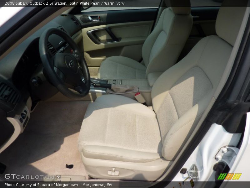 Satin White Pearl / Warm Ivory 2008 Subaru Outback 2.5i Wagon