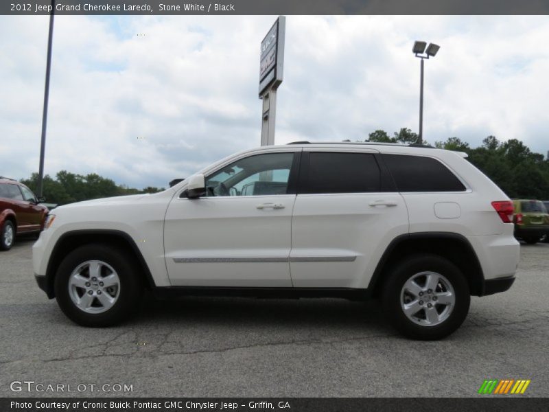 Stone White / Black 2012 Jeep Grand Cherokee Laredo