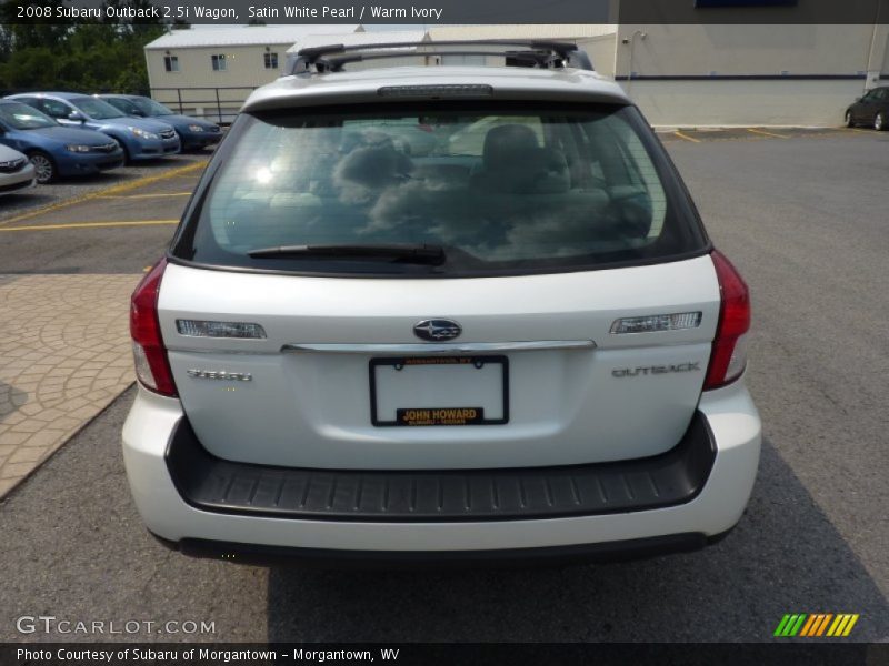 Satin White Pearl / Warm Ivory 2008 Subaru Outback 2.5i Wagon