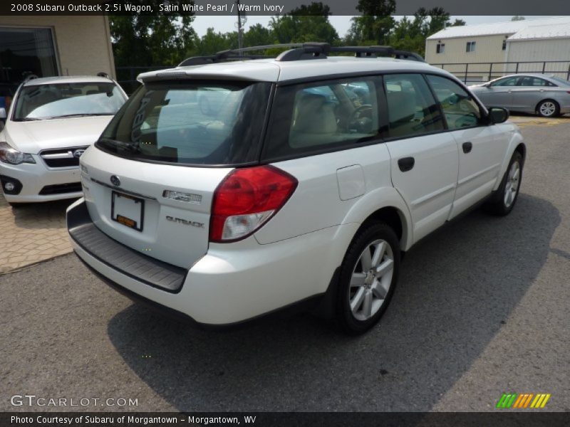 Satin White Pearl / Warm Ivory 2008 Subaru Outback 2.5i Wagon