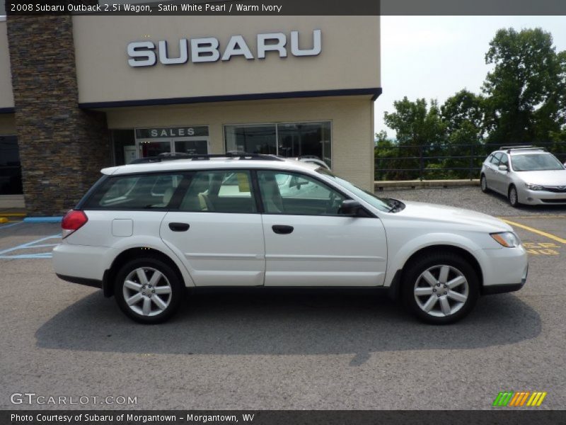 Satin White Pearl / Warm Ivory 2008 Subaru Outback 2.5i Wagon