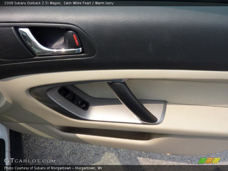Satin White Pearl / Warm Ivory 2008 Subaru Outback 2.5i Wagon