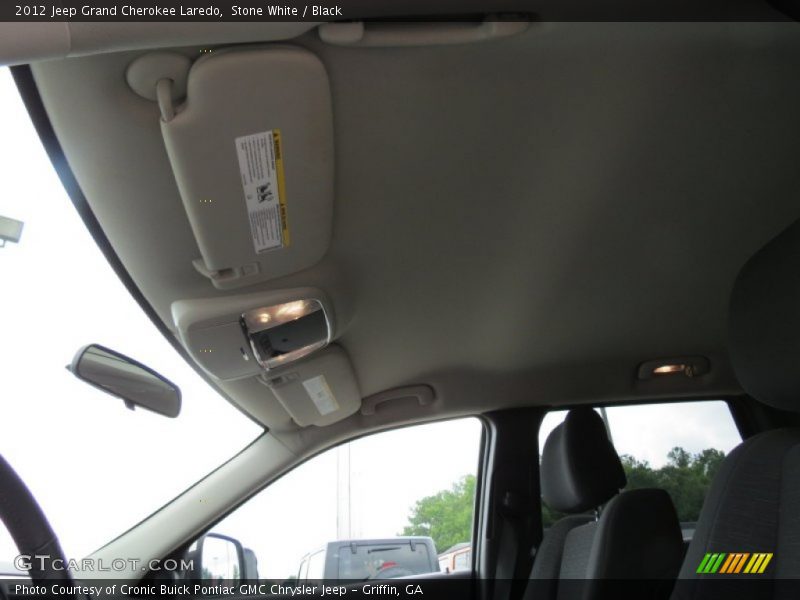 Stone White / Black 2012 Jeep Grand Cherokee Laredo