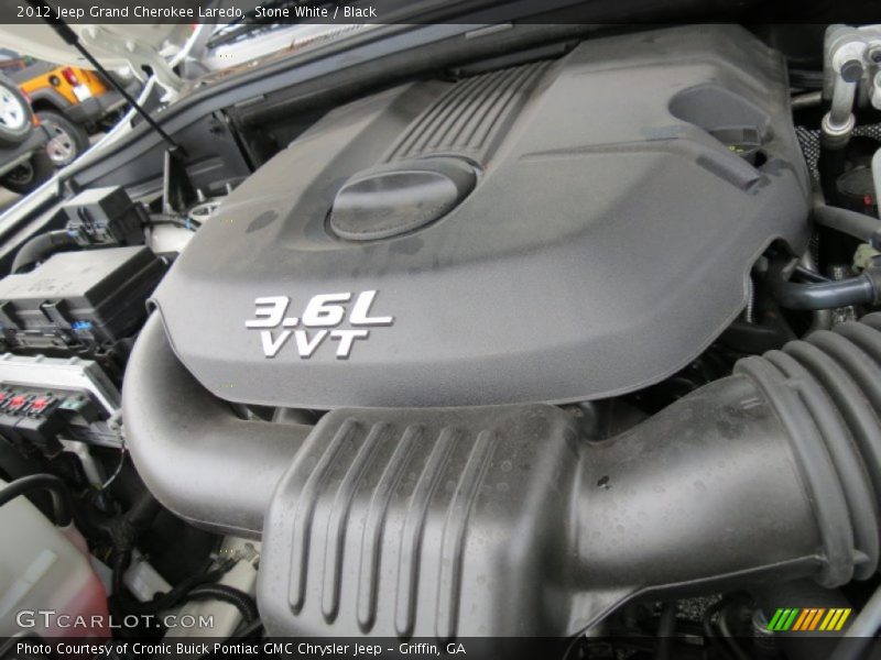 Stone White / Black 2012 Jeep Grand Cherokee Laredo