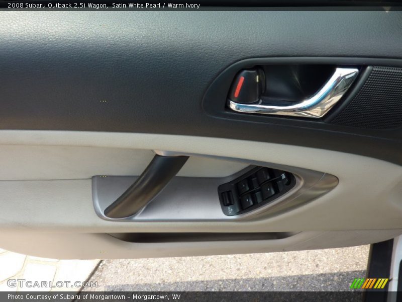 Satin White Pearl / Warm Ivory 2008 Subaru Outback 2.5i Wagon