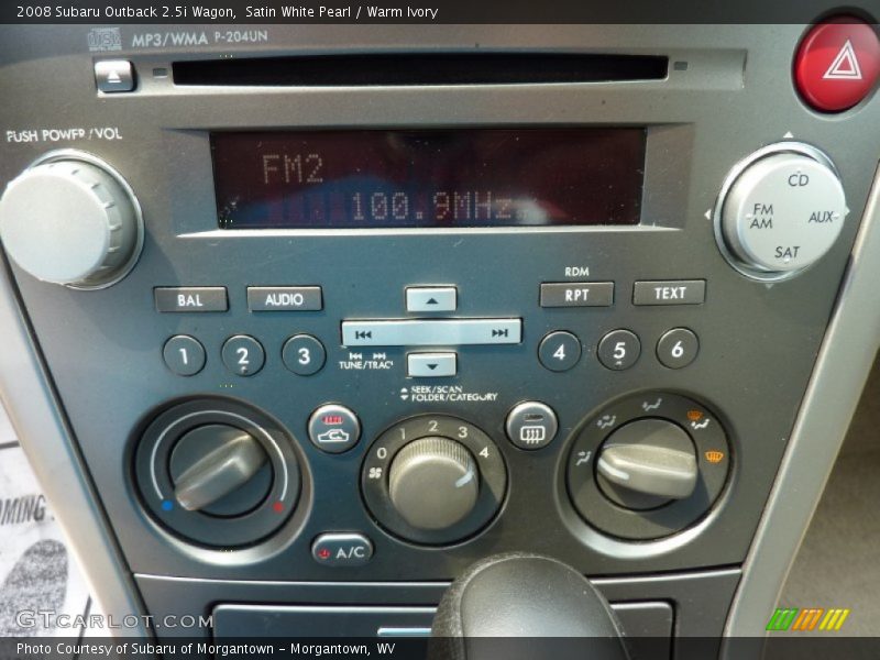 Satin White Pearl / Warm Ivory 2008 Subaru Outback 2.5i Wagon