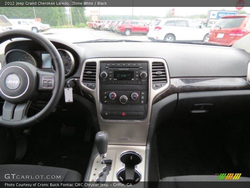 Stone White / Black 2012 Jeep Grand Cherokee Laredo