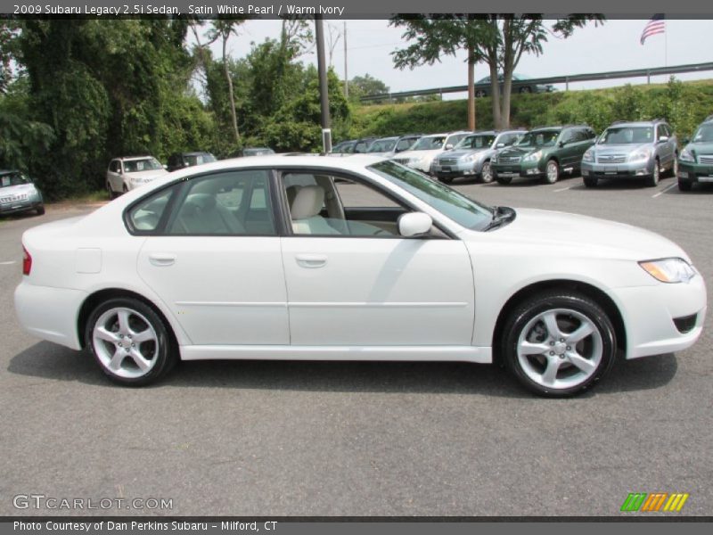 Satin White Pearl / Warm Ivory 2009 Subaru Legacy 2.5i Sedan