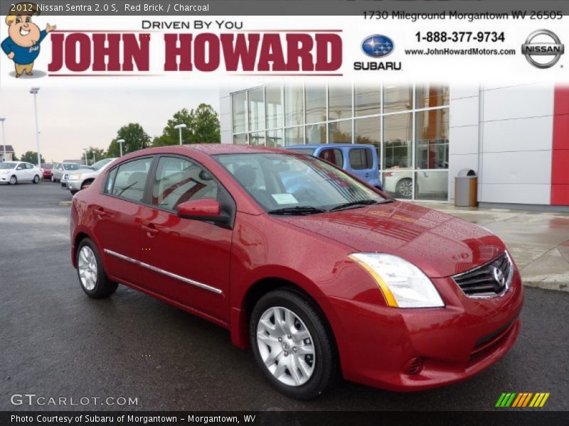Red Brick / Charcoal 2012 Nissan Sentra 2.0 S