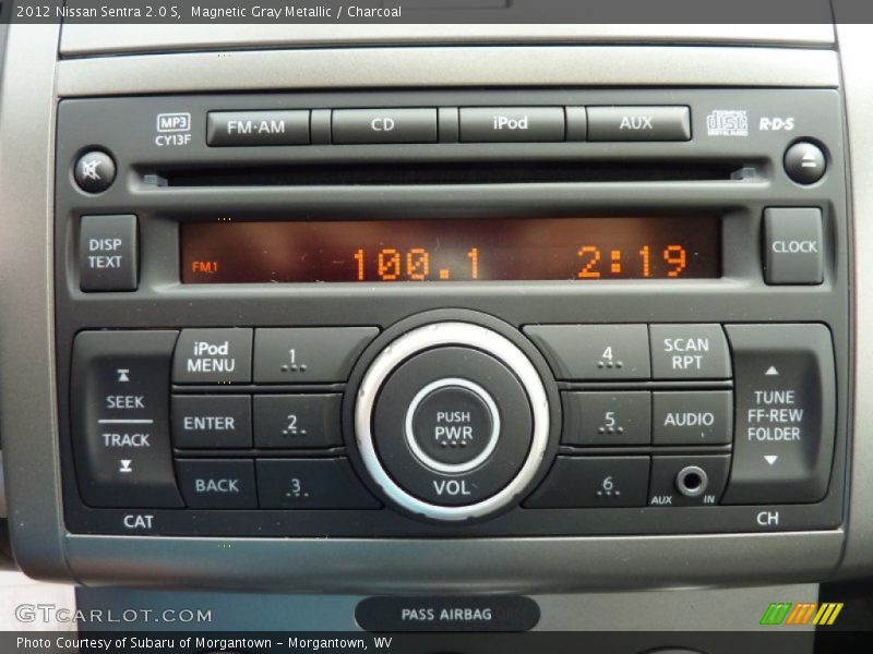 Magnetic Gray Metallic / Charcoal 2012 Nissan Sentra 2.0 S