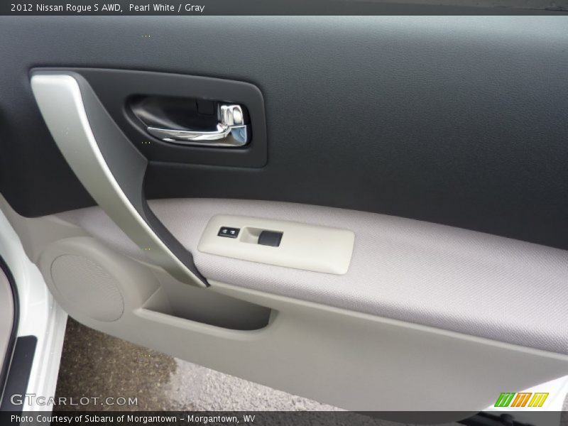 Pearl White / Gray 2012 Nissan Rogue S AWD